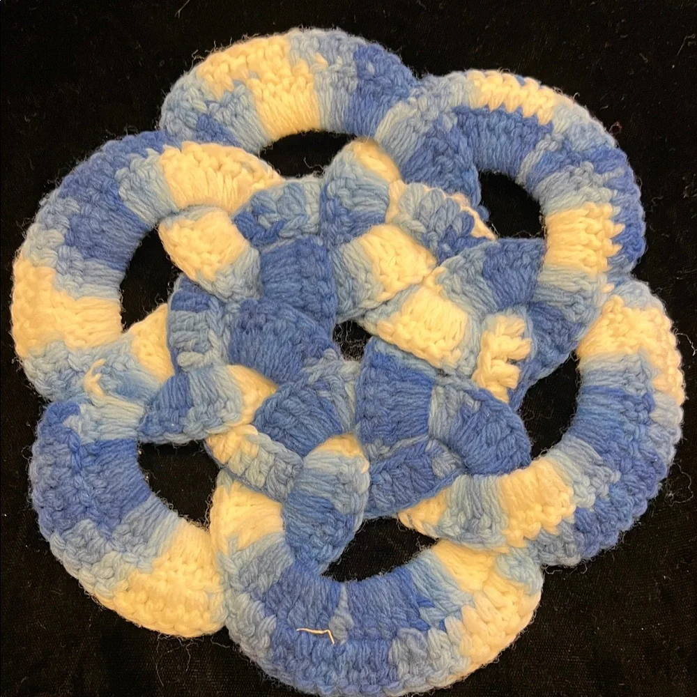 VTG Crochet Granny Square, Celtic Knot and Virginia Souvenir Potholders